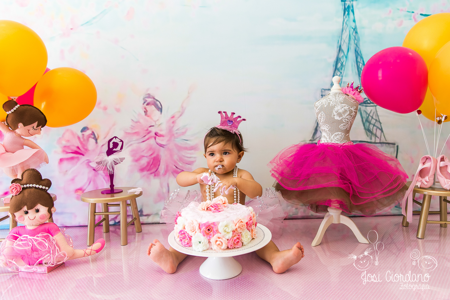 Smash The Cake - Minnie Rosa Princesa para a Júlia 